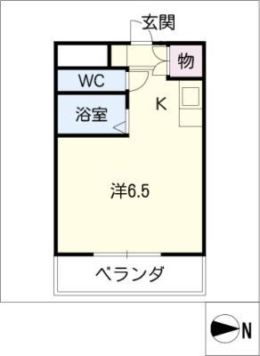 シンコーレジデンス(ワンルーム/2階)の間取り写真