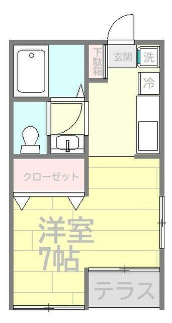 メゾンアテネ(ワンルーム/1階)の間取り写真