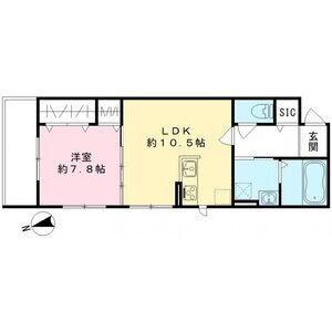 CASA PINO SOLO(1LDK/1階)の間取り写真