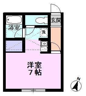 αNEXT南流山1-1(ワンルーム/1階)の間取り写真