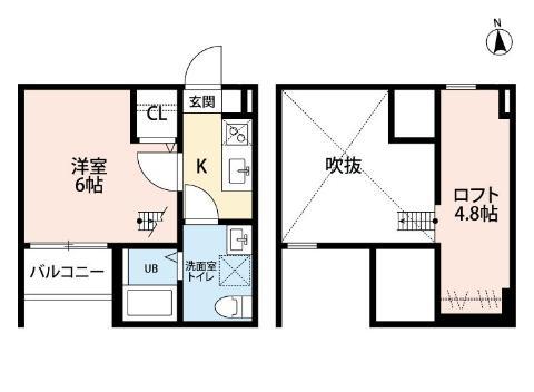 TEODORA浅間町 (1K/1階)の間取り写真