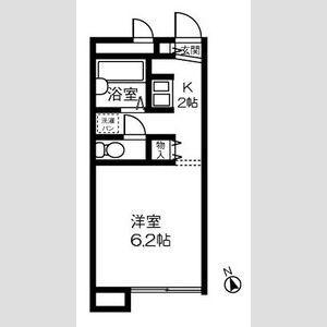 プレゾン(1K/2階)の間取り写真