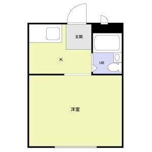 RHYTHM新石切A棟B棟(ワンルーム/1階)の間取り写真
