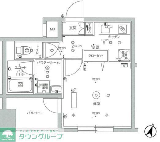 スカイコート板橋本町II(1K/7階)の間取り写真