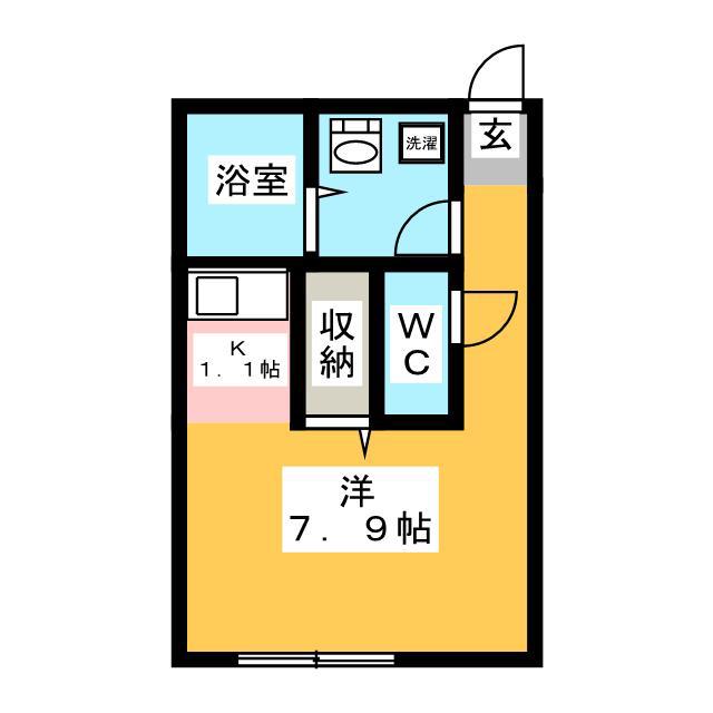 ミルクリーク保土ヶ谷(ワンルーム/2階)の間取り写真