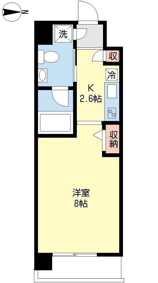 サンサールハワ(1K/1階)の間取り写真