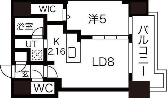 MODENA FINEST(1LDK/10階)の間取り写真