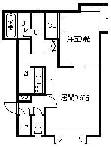 ル・クール(1LDK/1階)の間取り写真