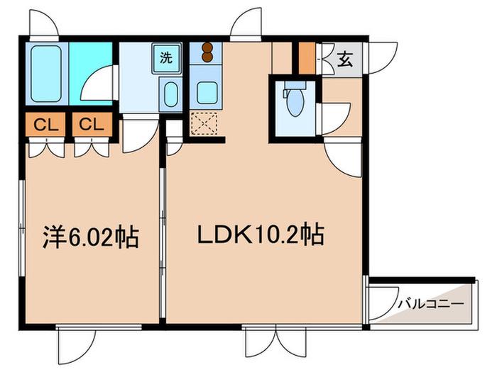 MEGURO POINT(1LDK/3階)の間取り写真