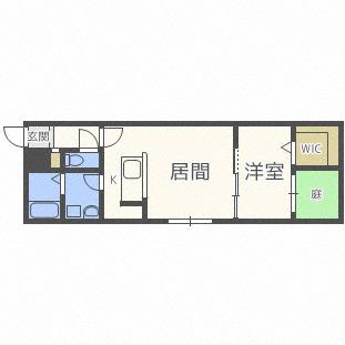 VILLA LIISA(1LDK/1階)の間取り写真