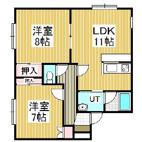 クリスタルハーモニー21(2LDK/1階)の間取り写真