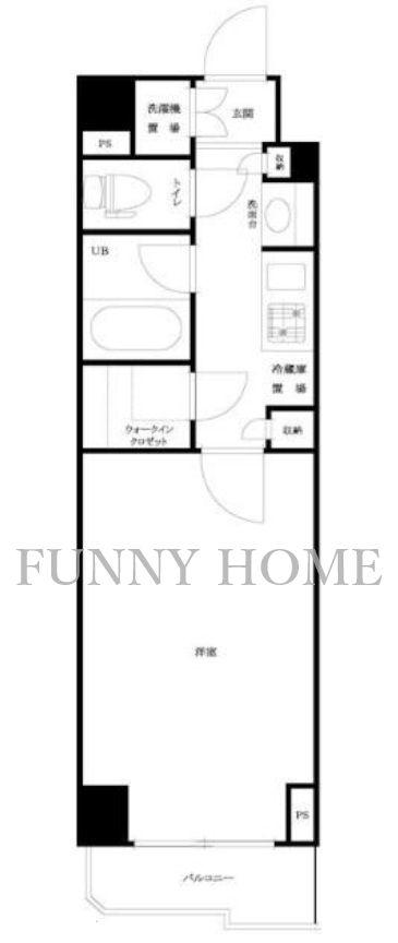 ルーブル桜新町(1K/3階)の間取り写真
