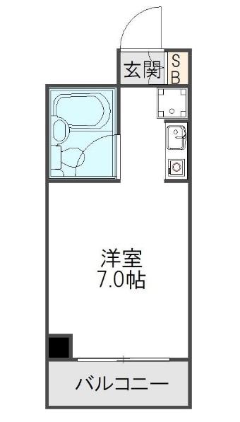 藤和シティースクエア(ワンルーム/5階)の間取り写真