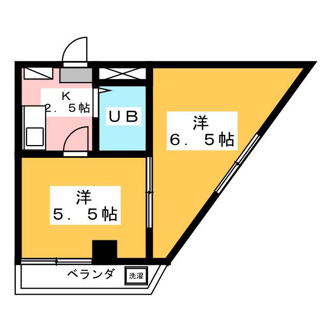 アーバンコート野島(2K/4階)の間取り写真
