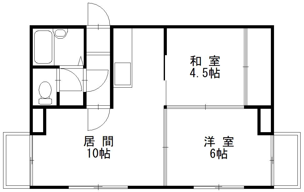 ファーストアベニュー(2LDK/6階)の間取り写真