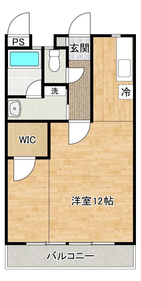 柳町アドレス(1K/1階)の間取り写真