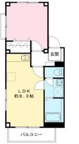 アスティオン中延(1LDK/3階)の間取り写真