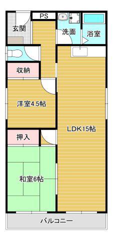 サンクレスト杉村(2LDK/1階)の間取り写真