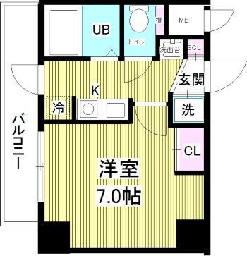 VARIANT S(1K/5階)の間取り写真