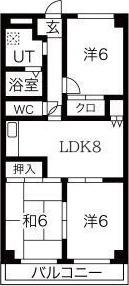 ステイツ明石大久保(3LDK/2階)の間取り写真