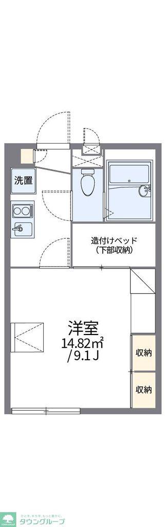 レオパレスルミエール(1K/2階)の間取り写真
