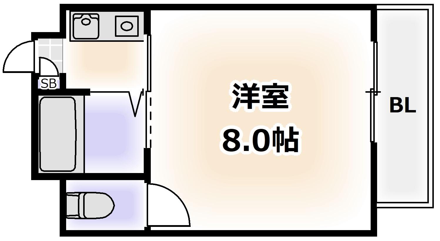 エクセル長池(1K/5階)の間取り写真