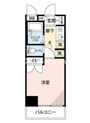 マイナビSTAYミライエ飯田橋(1K/5階)の間取り写真