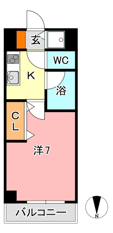 ADVANCITY OKAYAMA STATION(1K/4階)の間取り写真