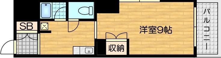 グリーンゲイブルズ小寺(1K/4階)の間取り写真