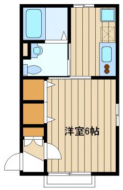 アルベロ(1K/2階)の間取り写真