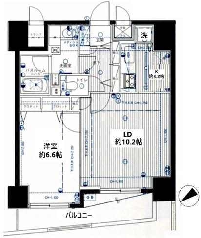 ライオンズマンション上池袋第2(1LDK/2階)の間取り写真