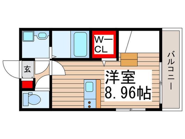BESTSTAGE所沢松葉町(ワンルーム/1階)の間取り写真