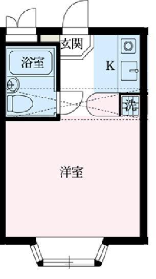 ベルピア・北小金第3-2(ワンルーム/1階)の間取り写真