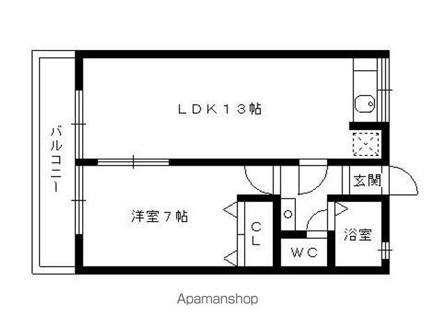 レトアN2(1LDK/1階)の間取り写真