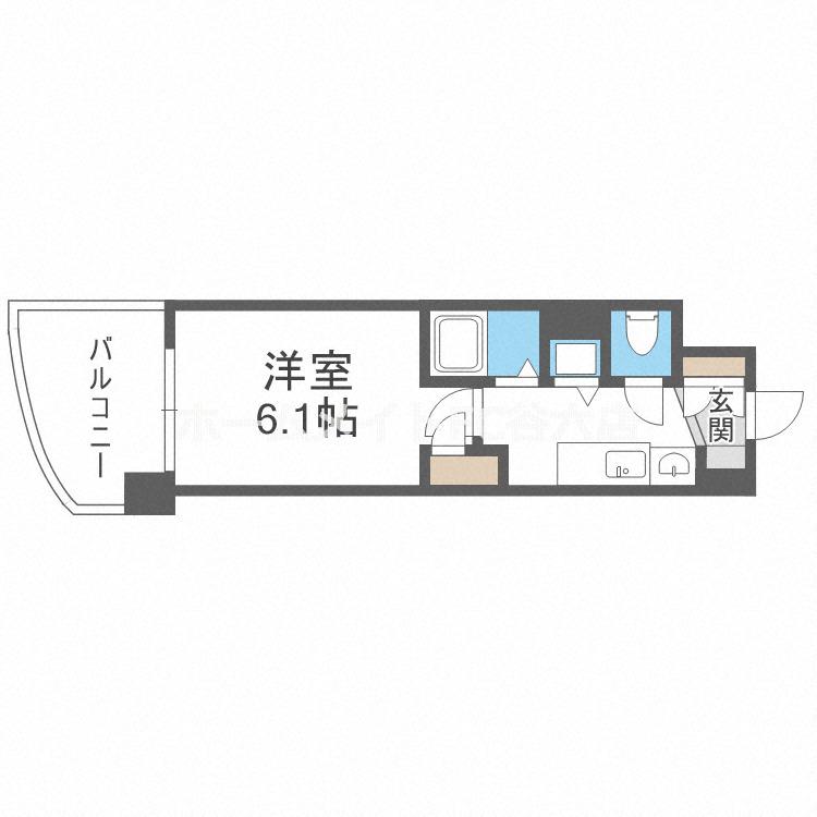 プレサンス天満ステーションフロント(1K/2階)の間取り写真