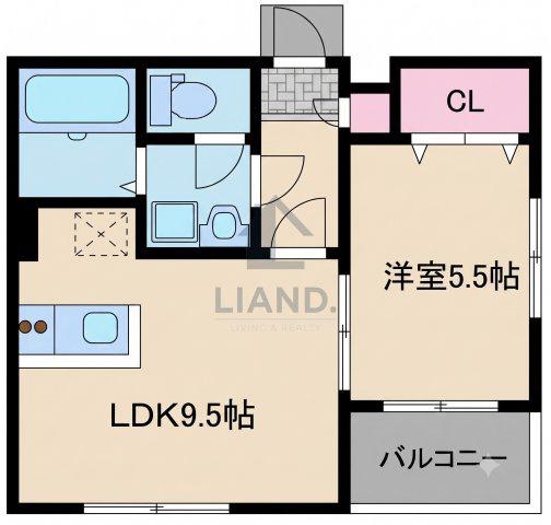 博多小町II(1LDK/3階)の間取り写真