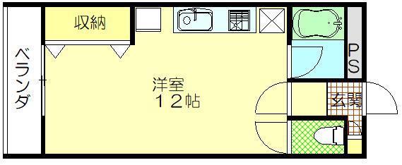 日興ロイヤルマンション(ワンルーム/3階)の間取り写真