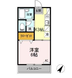 アネックス大和(1K/2階)の間取り写真