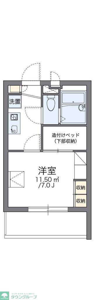 レオパレス名駅南(1K/2階)の間取り写真