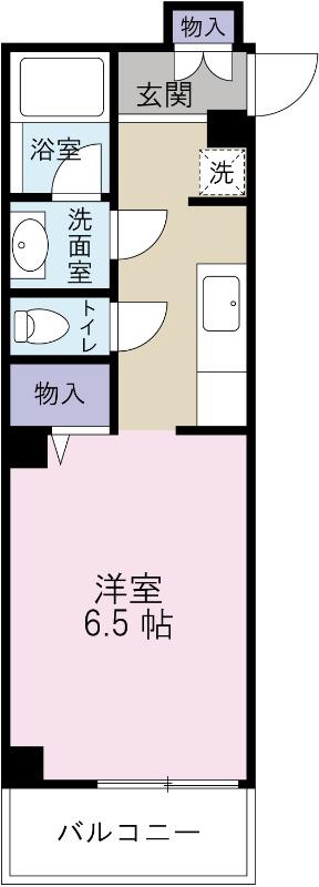 プラネットV(1K/2階)の間取り写真