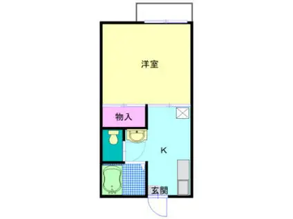 めいぷるハウス(1K/1階)の間取り写真