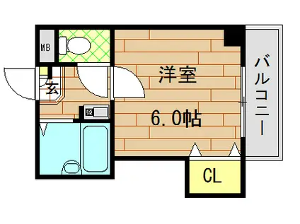 エイチ・ツーオー小阪(1K/2階)の間取り写真