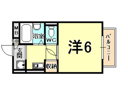 アトレ上甲子園(1K/2階)の間取り写真