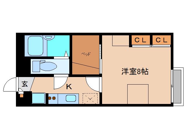 レオパレス21 優豊(1K/2階)の間取り写真