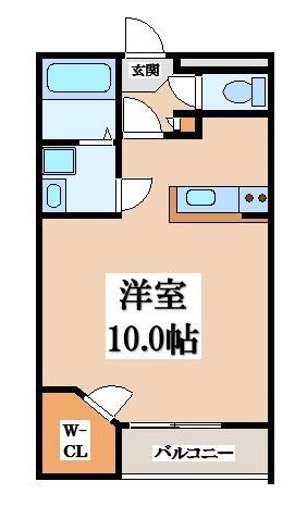 レオパレス島之内(ワンルーム/3階)の間取り写真