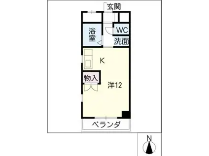 フォレストヤスジマ(ワンルーム/3階)の間取り写真
