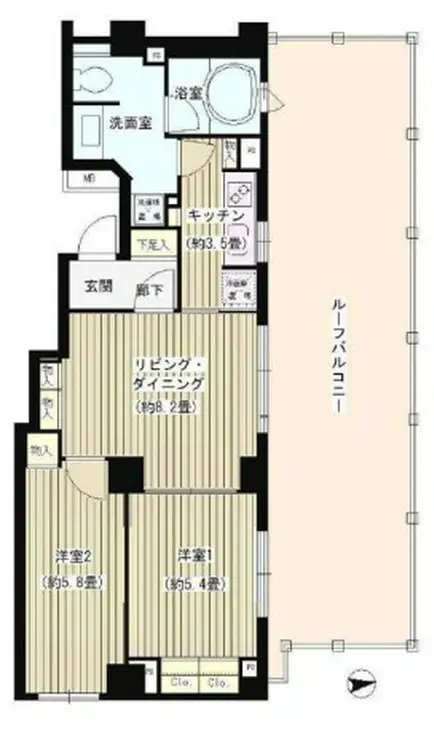 パークホームズ六本木乃木坂 5階階 間取り