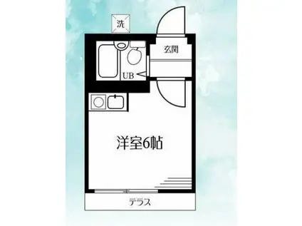 モンターニュ笹下(ワンルーム/1階)の間取り写真