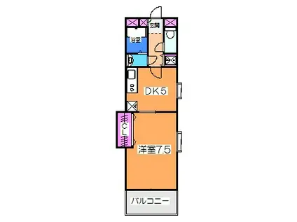 山本グリーンヴィレッジII(1DK/10階)の間取り写真