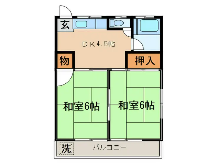 積田コーポ 2階階 間取り